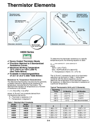 Thumbnail of document Data Sheet - 44004 Epoxy Coated Thermistor Elements